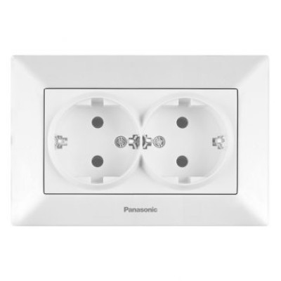 Розетка 2-я с/с Panasonic Arkedia Slim (WNTC02052WH-UA)