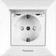 Розетка 1-я с/с с защитными шторками с крышкой Panasonic Arkedia Slim (WNTC02102WH-UA)