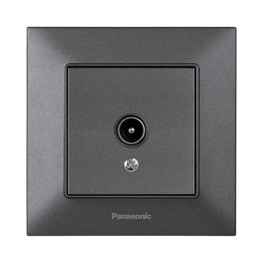 Розетка ТВ конечная, дымчатая Panasonic Arkedia Slim (WNTC04512DG-UA) - фото 1