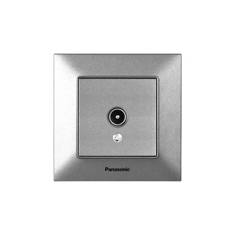 Розетка Panasonic Arkedia Slim TV конечная серебро (WNTC04512SL-UA) - фото 1