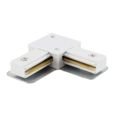 Соединитель шинопровода Velmax V-LC Г-образный белый