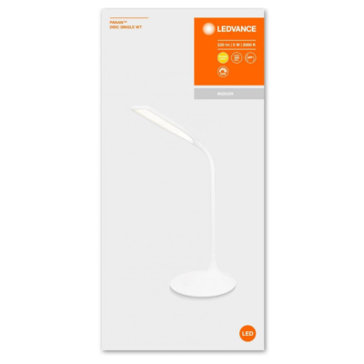 Настольная лампа LEDVANCE PANAN Disc Single 5W 3000K біла (4058075472754) с аккумулятором