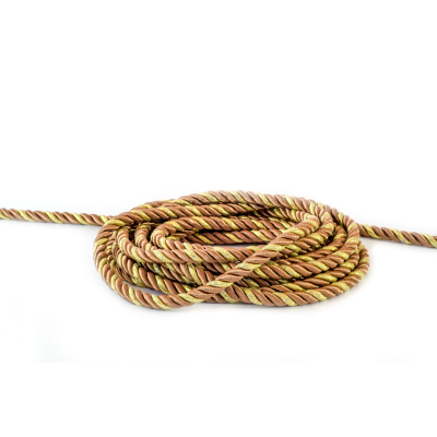 Декоративный канат корич.+золото 048 10мм