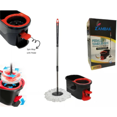 Комплект для мытья полов Zambak Plastik ведро+швабра с отжимом