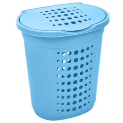Корзина для белья 60 л (Голубая)