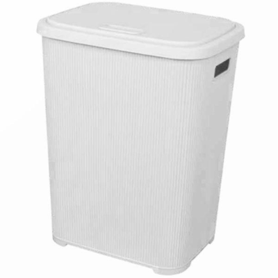 Корзина для белья 67 л Elif Plastic "Nostalgia" 45*47,5*56см (белый)