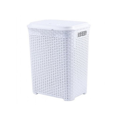 Корзина для белья Violet House Ротанг White 45 л.