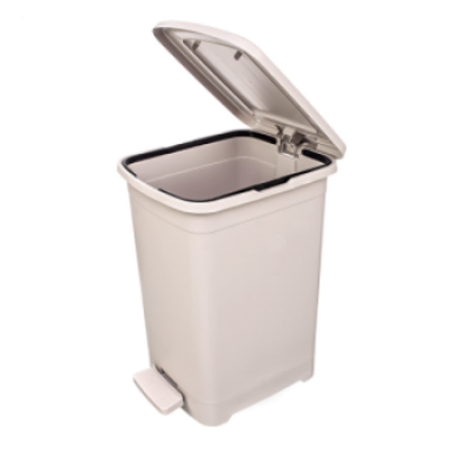 Відро для сміття з педалю Elif Plastic 8Л. Slim 19*25*31см. Сірий - фото 1