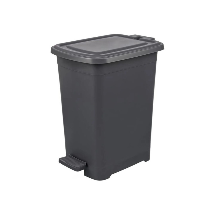 Відро для сміття з педаллю Elif Plastic 15л. SLIM (антрацит) - фото 1