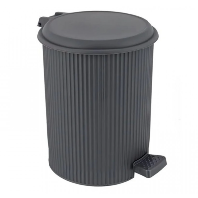 Мусорное ведро с педалью Elif Plastic 6 л. Nostalgia (антрацит)