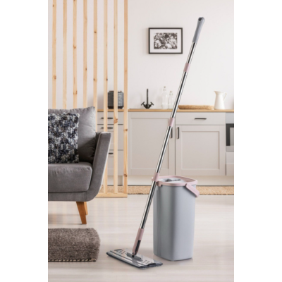 Набор для уборки Lavine (ведро 10л+швабра с отжимом) серый