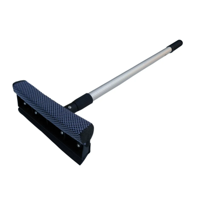 Швабра для мытья окон основание 20см, телескопическая рукоятка хром 80см.