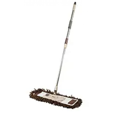 Швабра - напольный полотер 55*145см, (лапша белая), телескопическая хромированная рукоятка
