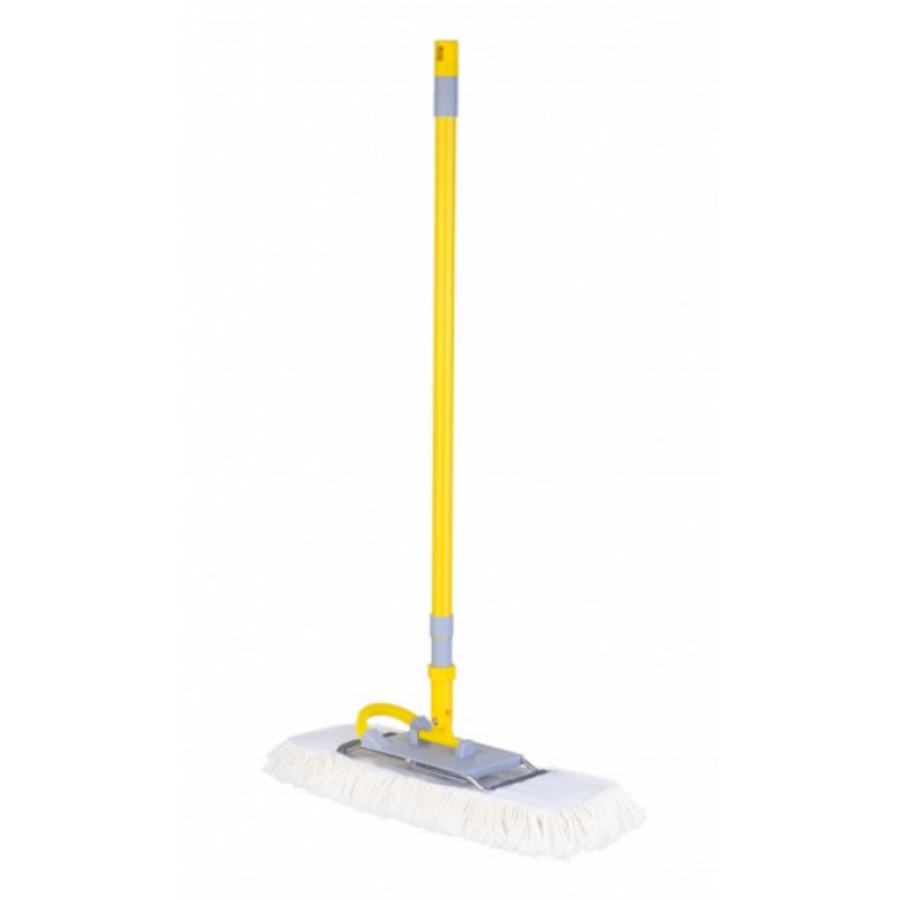 Швабра - напольный полотер мет 43*10см. хлопок Eco Fabric, Телескопическая рукоятка 86-131см - фото 1