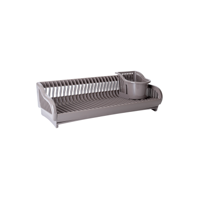 Сушка для посуды пластиковая Алеана "2 в 1" 53*23*19 см. (капучино)