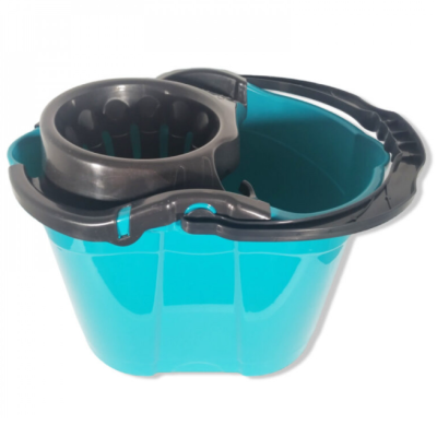 Ведро овальное 14 л. с отжимом Plastic's Craft (бирюзовый)