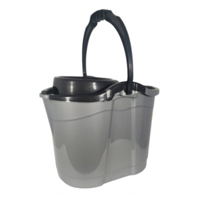 Ведро овальное Plastics Craft 14 л. с отжимом (капучино)