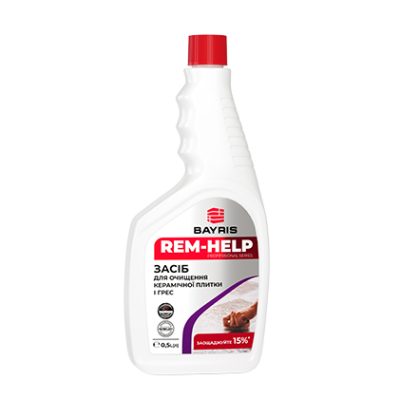 Средство для очистки керамической плитки и ГРЕСС запаска REM-HELP BAYRIS 0,5л