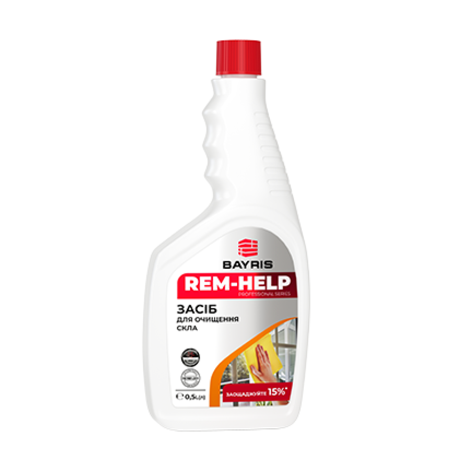 Средство для очистки стекла REM-HELP BAYRIS 0,5л - фото 1